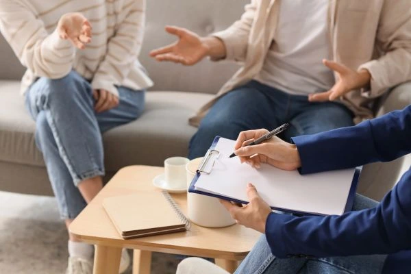Image of divorce mediation Huddersfield in progress.